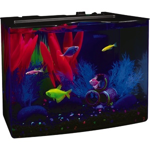 image:imageGloFish Crescent aquarium Kit 3 Gallons Includes Hidden Blue LED Light And Internal Filter3gallon crescent kit
