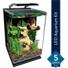 image:imageMarineland Portrait Glass LED Aquarium Kit 5 Gallons Hidden FiltrationBlack