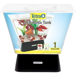 image:imageTetra LED Betta Tank Kit 1 Gallon Trapezoid aquarium With Base Lighting 24050
