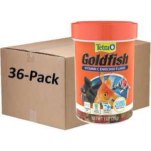 image:imageTetra Goldfish Flakes Nutritionally Balanced Diet For Aquarium Fish Vitamin C Enriched Flakes 452 lbs oz1 Ounce Pack of 36